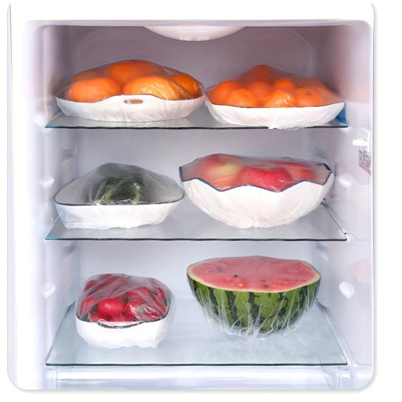 100pcs Disposable Food Covers Plastic Refrigerator Food Wrap Odor Proof Meal Cov
