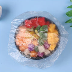 100pcs Disposable Food Covers Plastic Refrigerator Food Wrap Odor Proof Meal Cov