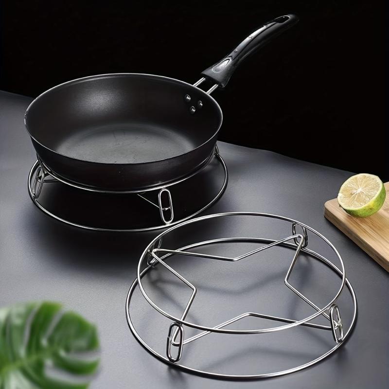 Stainless Steel Kitchen Pot Rack Steamer Rack Double-layer Wok Rack