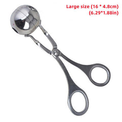 Stainless Steel Meatball Maker Meat Baller Tongs Cake Pop Ice Tongs