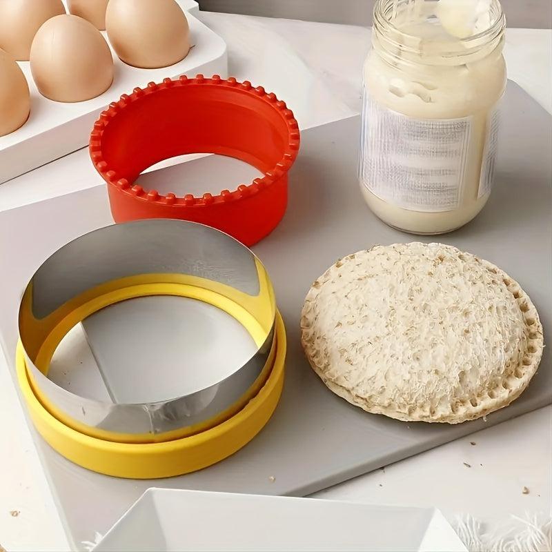 2pcs Stainless Steel Sandwich Cutter And Sealer For Bread Breakfast Jelly Pie