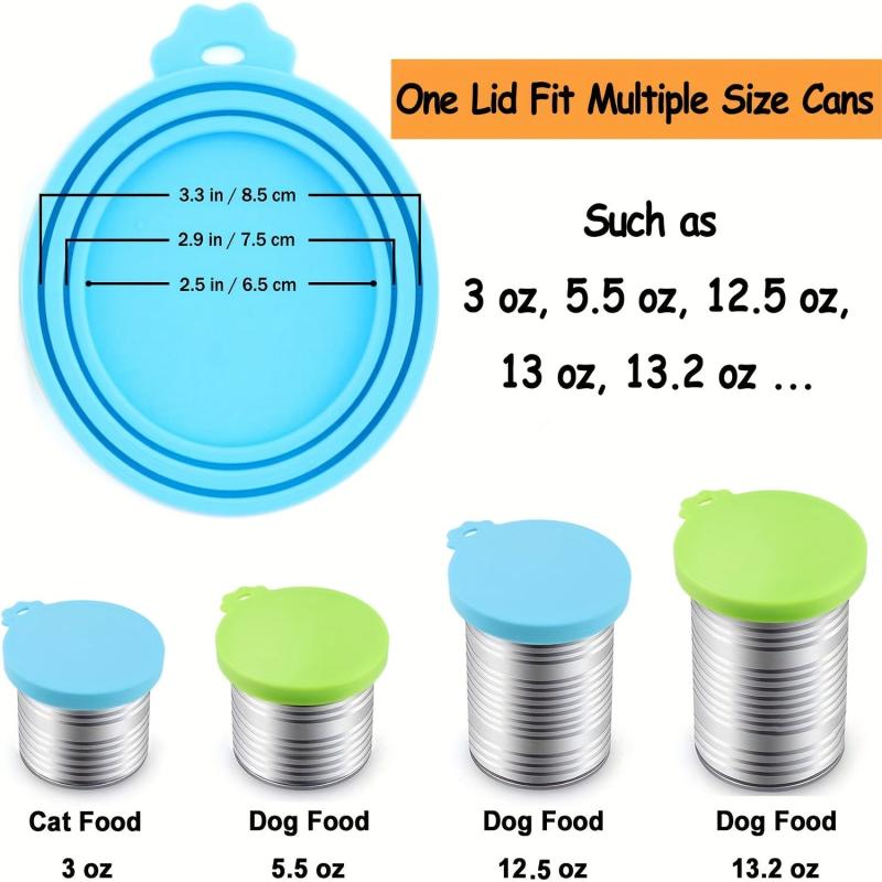 3-in-1 Silicone Can Covers for Pet Food - Fits Most Standard Sizes