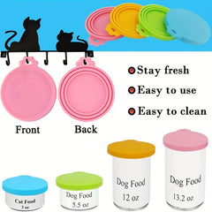 3-in-1 Silicone Can Covers for Pet Food - Fits Most Standard Sizes