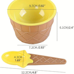 6pcs Ice Cream Bowl Set with Spoon for Yogurt Ice Cream