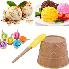 6pcs Ice Cream Bowl Set with Spoon for Yogurt Ice Cream