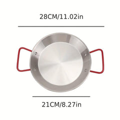 Stainless Steel Seafood Pan Portable Frying Pan Even Heat Cooking Tool