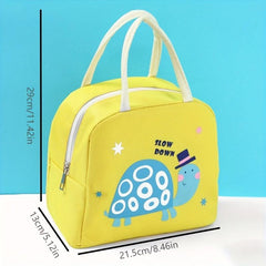 Cartoon Bento Bag Insulation Bag Oxford Cloth Animal Pattern Hand Lunch Box Bag