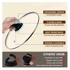 2pcs Silicone Pot Lid Replacement Knobs Heat Resistant