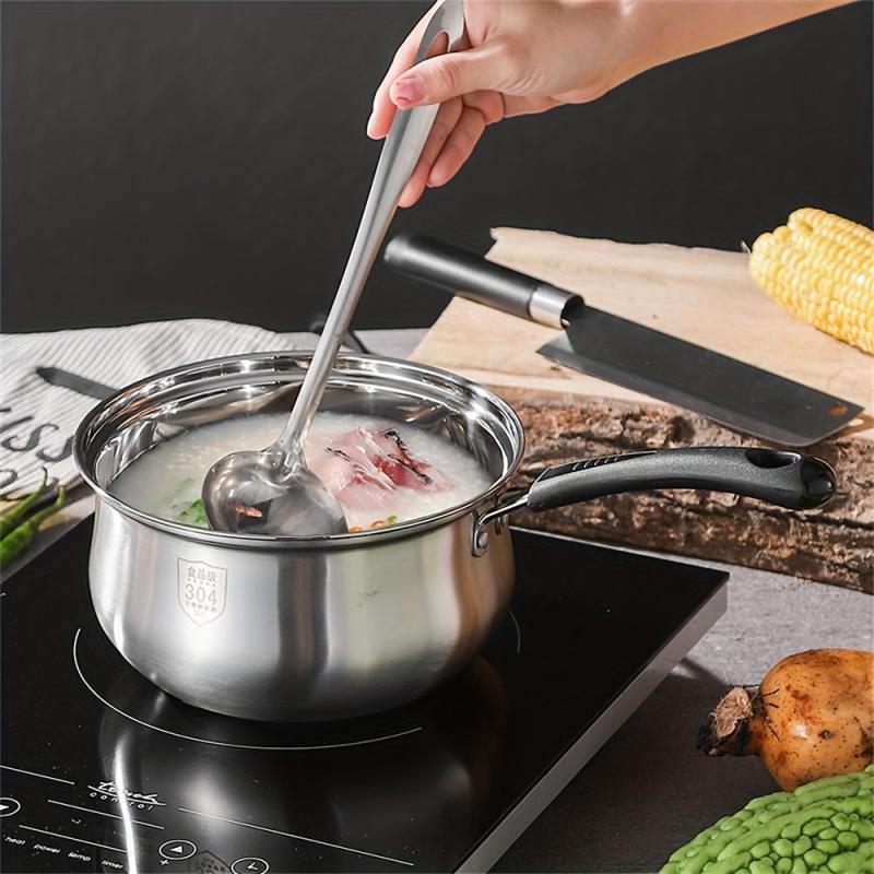 Stainless Steel Milk Pot 6.3'' Non-stick Saucepan Butter Warmer Pot