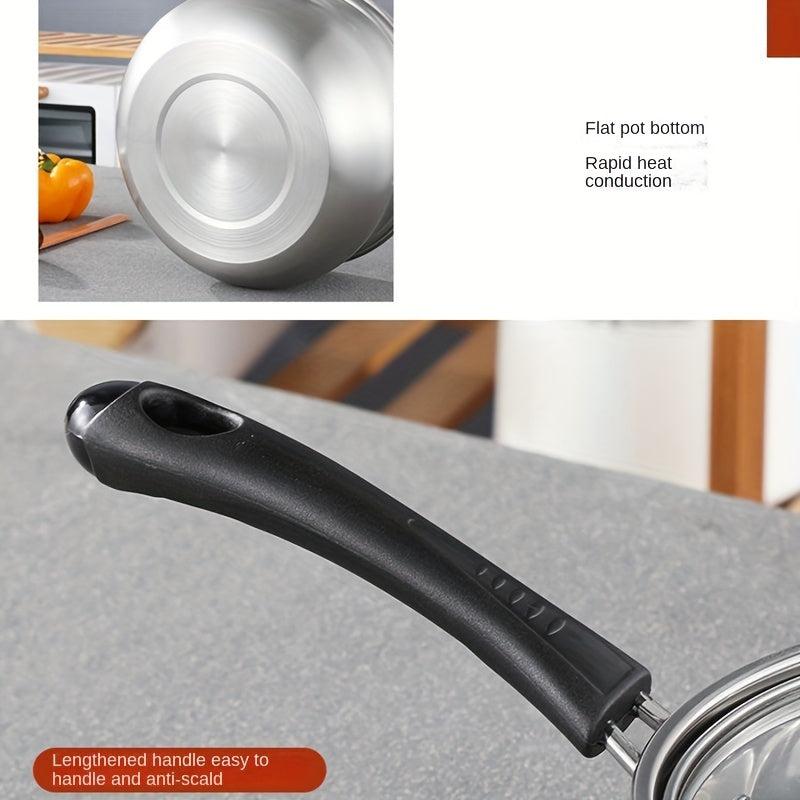 Stainless Steel Milk Pot 6.3'' Non-stick Saucepan Butter Warmer Pot