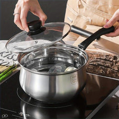 Stainless Steel Milk Pot 6.3'' Non-stick Saucepan Butter Warmer Pot