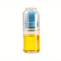 High Temp Silicone Brush w/ Bottle for Kitchen BBQ Pancakes