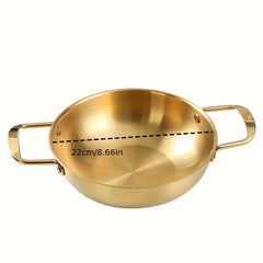 Stainless Steel Noodle Pot for Seafood & Hot Pot, 2 Ear Soup Pot