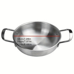 Stainless Steel Noodle Pot for Seafood & Hot Pot, 2 Ear Soup Pot