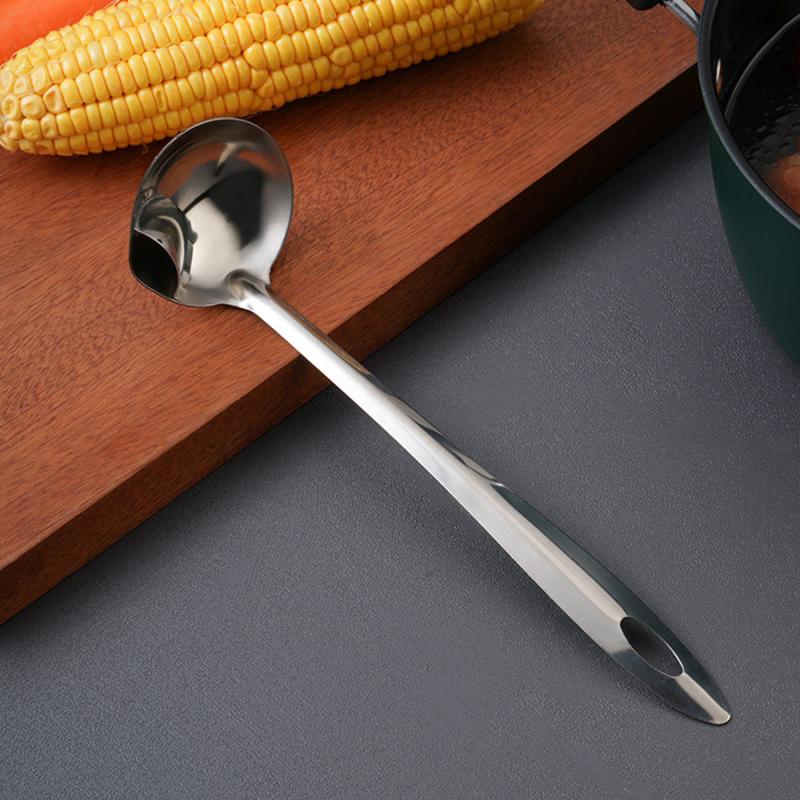 Stainless Steel Soup Separation Spoon Household Kitchen Filter Spoon