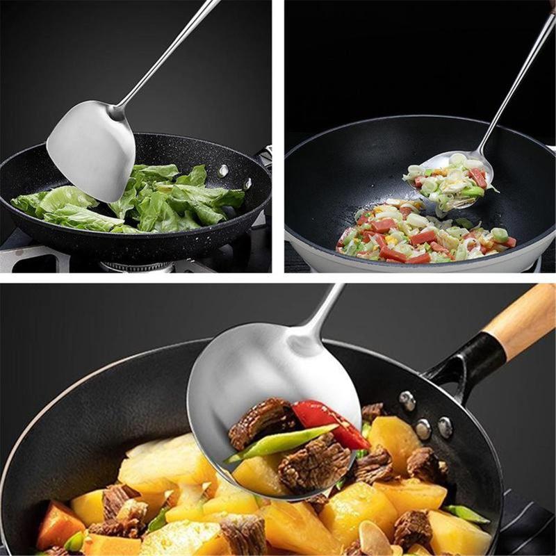 304 Stainless Steel Rosewood Wood Spatula Spoon Kitchenware
