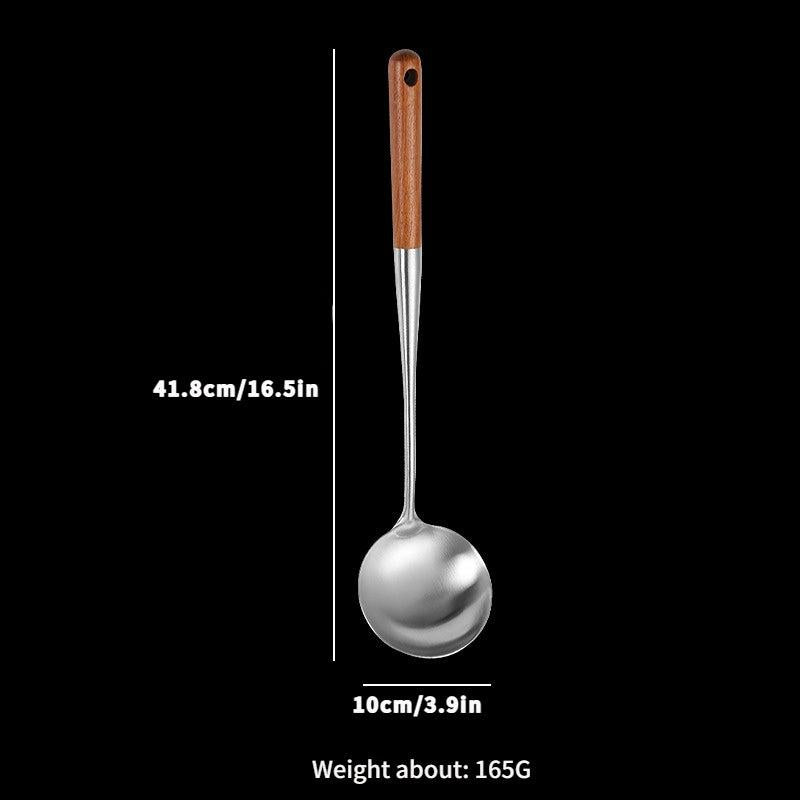 304 Stainless Steel Rosewood Wood Spatula Spoon Kitchenware