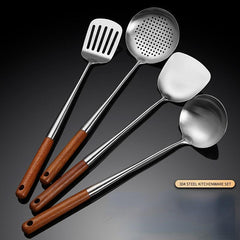304 Stainless Steel Rosewood Wood Spatula Spoon Kitchenware