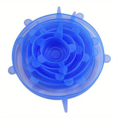 6pcs Silicone Stretch Lids Food Bowl Covers Reusable Multifunctional