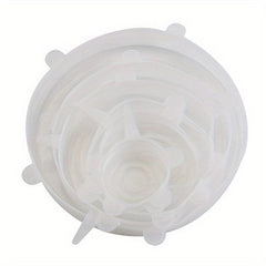 6pcs Silicone Stretch Lids Food Bowl Covers Reusable Multifunctional