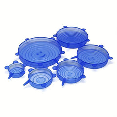 6pcs Silicone Stretch Lids Food Bowl Covers Reusable Multifunctional