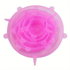 6pcs Silicone Stretch Lids Food Bowl Covers Reusable Multifunctional
