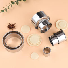10pcs Stainless Steel Cake Mold Rings Round Cookie Cutters Baking Tools