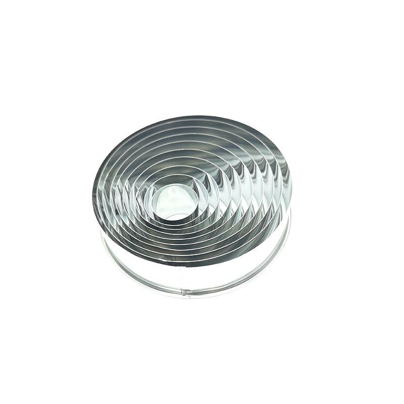 10pcs Stainless Steel Cake Mold Rings Round Cookie Cutters Baking Tools