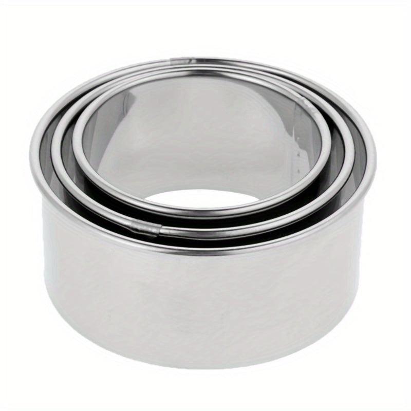10pcs Stainless Steel Cake Mold Rings Round Cookie Cutters Baking Tools