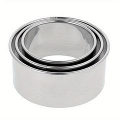 10pcs Stainless Steel Cake Mold Rings Round Cookie Cutters Baking Tools