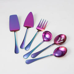 6pcs Stainless Steel Kitchen Utensils Set Golden Cooking Tool Set