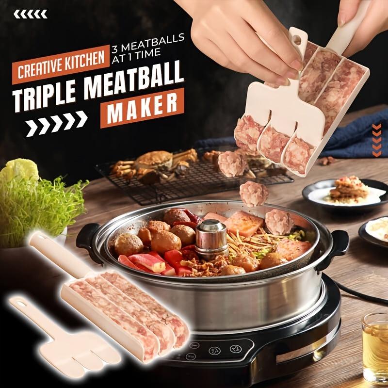 Meatball Maker Kitchen Tool Triple Meatball Machine Filling Mold