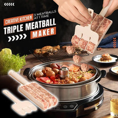 Meatball Maker Kitchen Tool Triple Meatball Machine Filling Mold