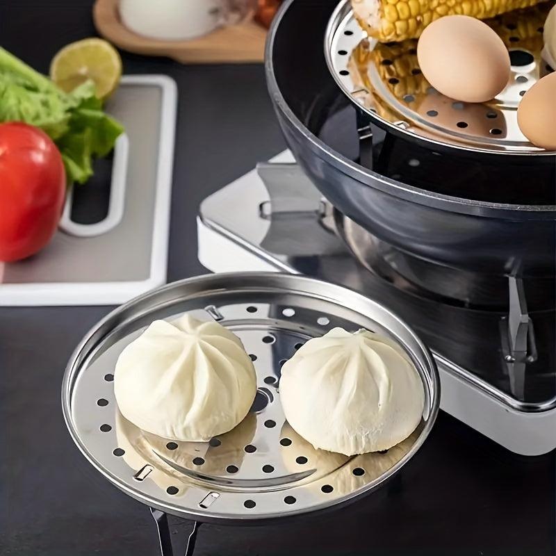 Stainless Steel Dumpling Steamer Rack Telescopic Steaming Rack