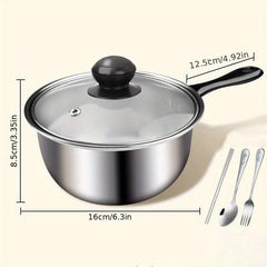 201 Stainless Steel Cooking Pot Large Capacity for Camping and Home Use