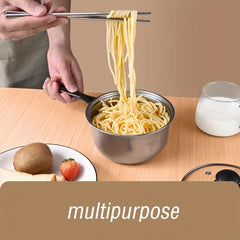 201 Stainless Steel Cooking Pot Large Capacity for Camping and Home Use