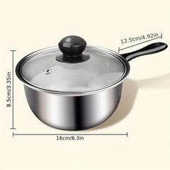 201 Stainless Steel Cooking Pot Large Capacity for Camping and Home Use