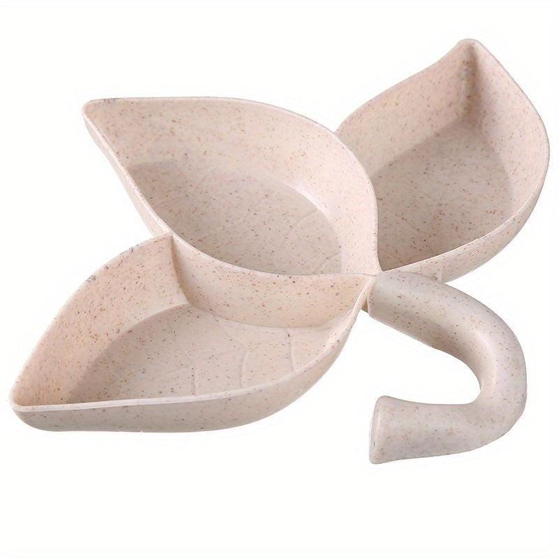 Lotus Umbrella Soy Sauce Bowl 3 Compartment Small Serving Bowls