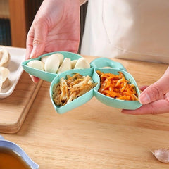 Lotus Umbrella Soy Sauce Bowl 3 Compartment Small Serving Bowls