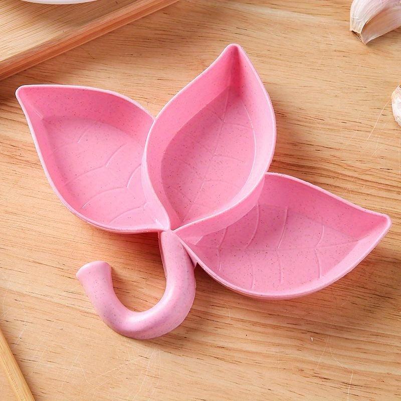 Lotus Umbrella Soy Sauce Bowl 3 Compartment Small Serving Bowls