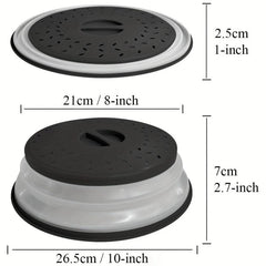 BPA Microwave Lid 10 inch Foldable Splash Lid Food Filter Dishwasher Safe