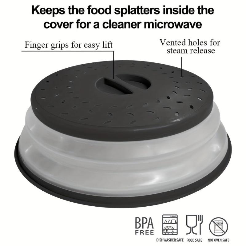 BPA Microwave Lid 10 inch Foldable Splash Lid Food Filter Dishwasher Safe