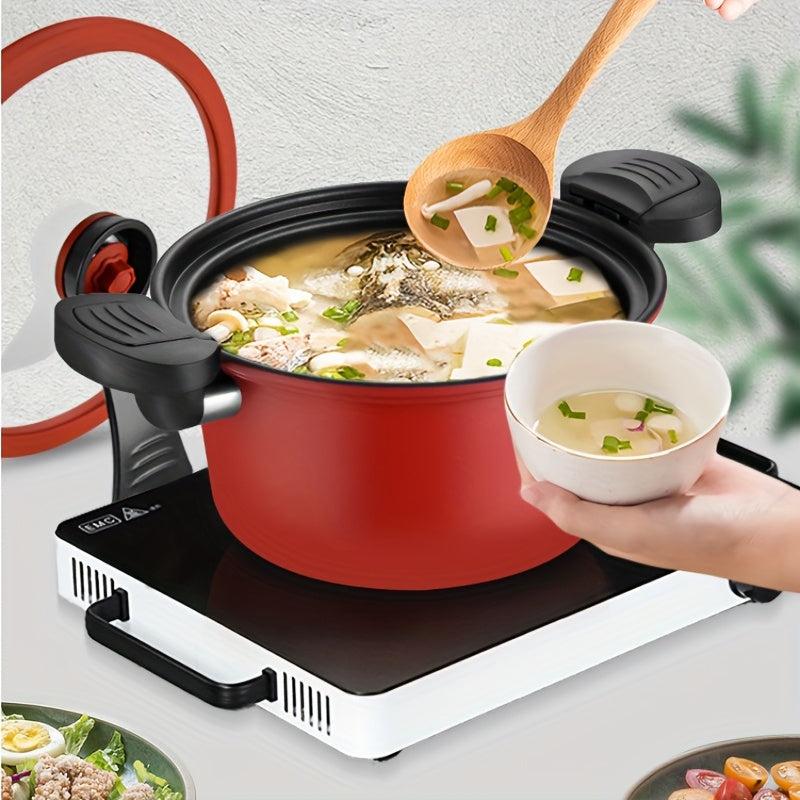 3.5L Sauce Pot Non-Stick Stew Pot for Gas & Induction Cooker