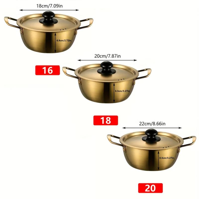 Stainless Steel Pot for Soups Ramen Instant Noodles Hot Pots