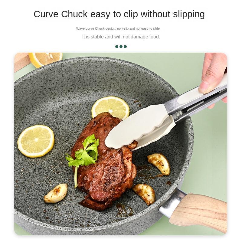 Silicone Clip High Temp Resistant Food Frying Steel Steak Clip