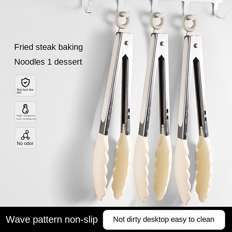 Silicone Clip High Temp Resistant Food Frying Steel Steak Clip