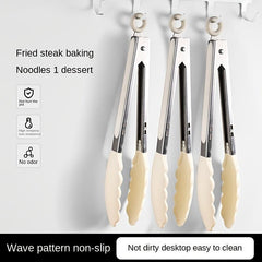 Silicone Clip High Temp Resistant Food Frying Steel Steak Clip