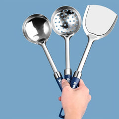 Stainless Steel Utensil Set - Spatula, Ladle, Slotted Spoon - Non Stick