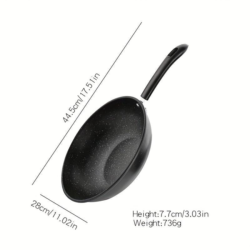 Cast Iron Nonstick Wok 11.02in Frying Pan Pancake Egg Steak Pot