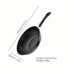 Cast Iron Nonstick Wok 11.02in Frying Pan Pancake Egg Steak Pot